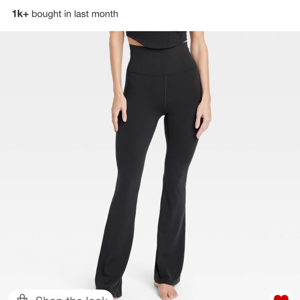 High-Waisted Black Flare Leggings